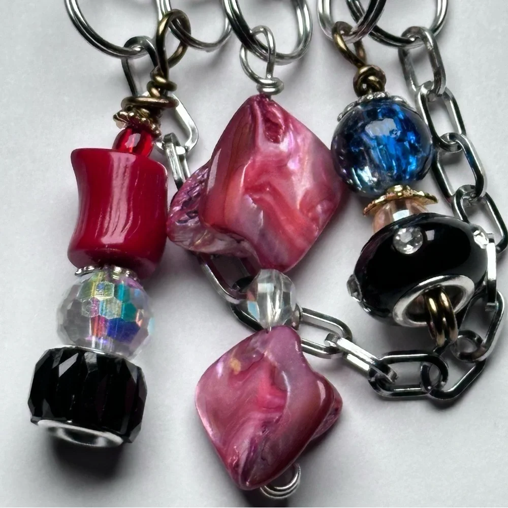 Artisan Glass Bead Brooch Pin Hand Crafted | Glass Multicolor Wire-Wrapped OOAK